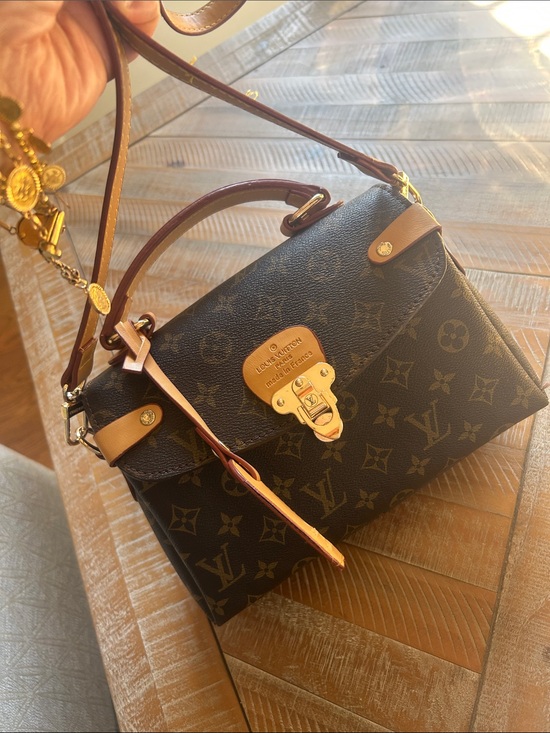 Louis Vuitton Handbags - Louis Vuitton Monogram Top Handle Satchel in Brown with Natural Trim